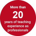 We have more than 20 years of teaching experience as Japanese language professionals