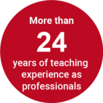 We have more than 24 years of teaching experience as Japanese language professionals