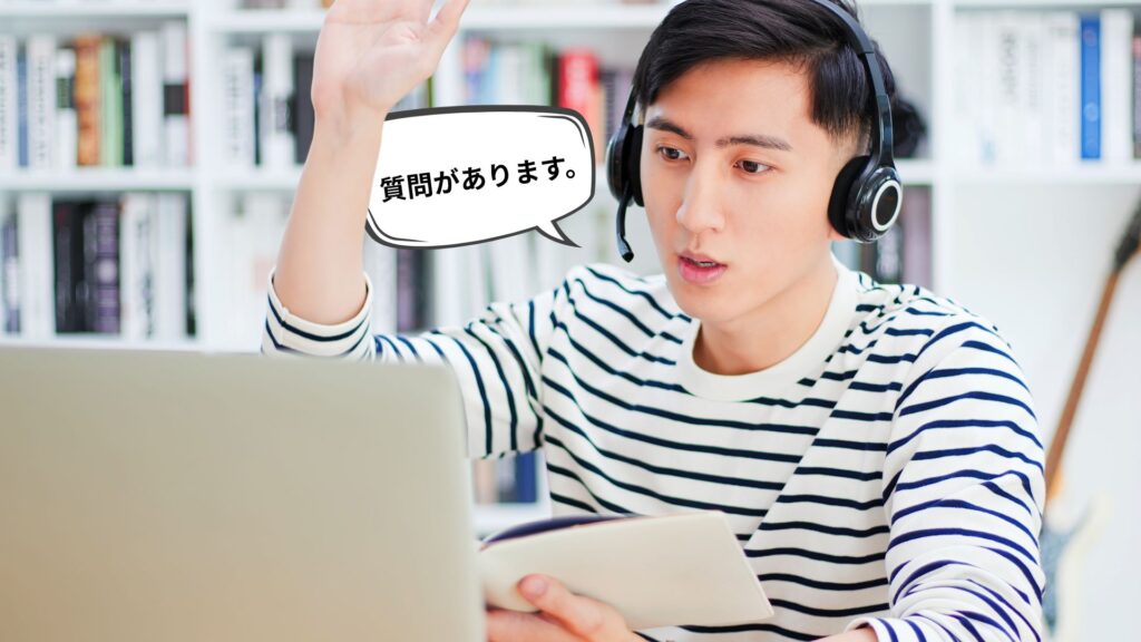 student talking