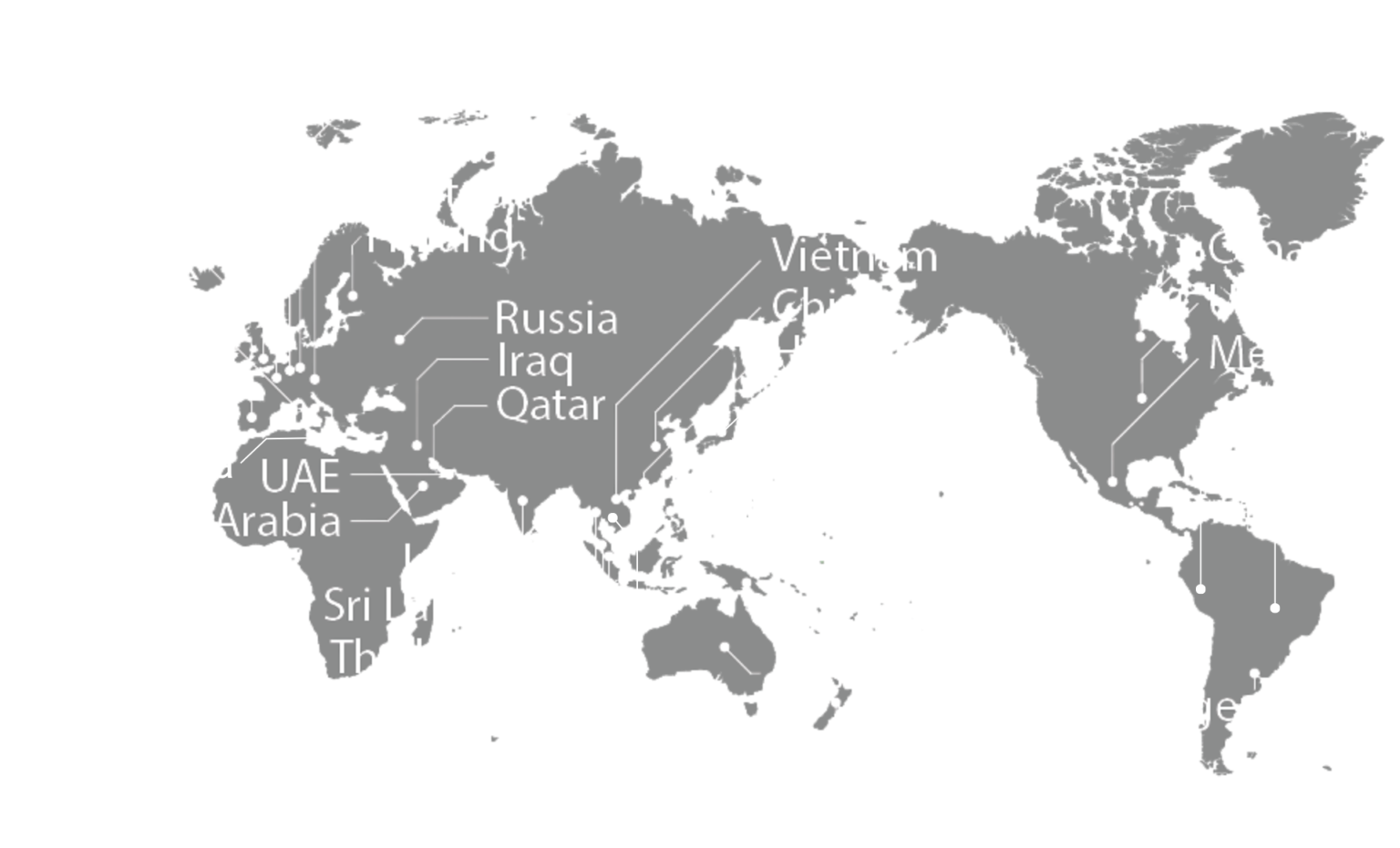 Countries where students are from